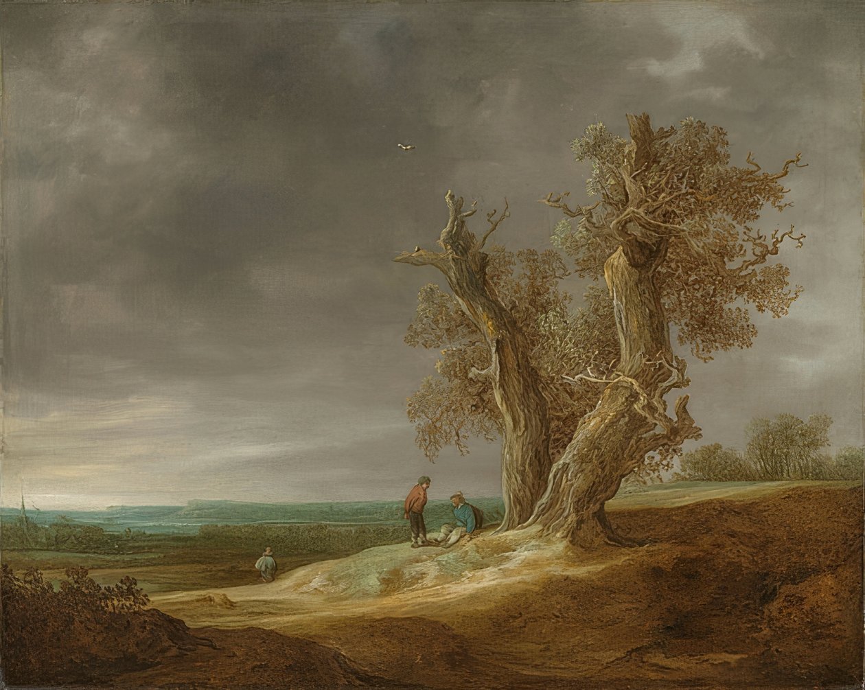 Landschap met twee eiken. 1641 door Jan Josephsz van Goyen