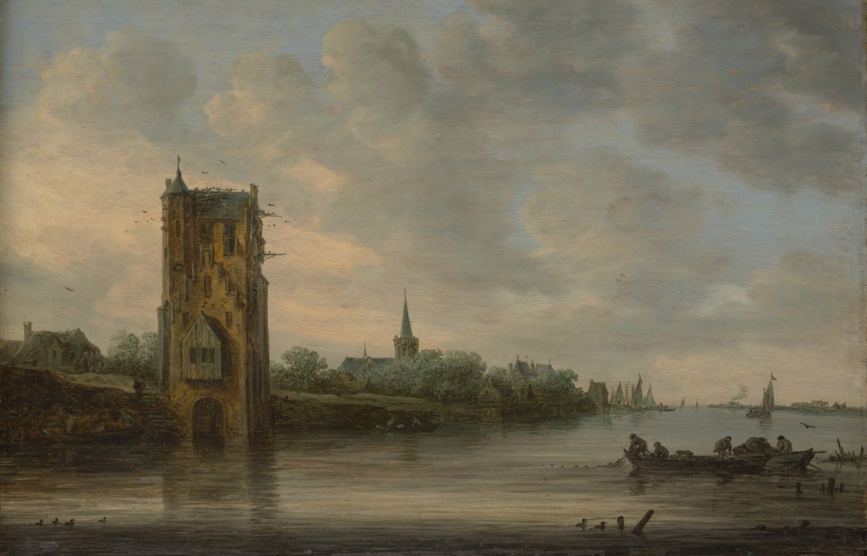 De Pelkuspoort bij Utrecht door Jan Josephsz van Goyen