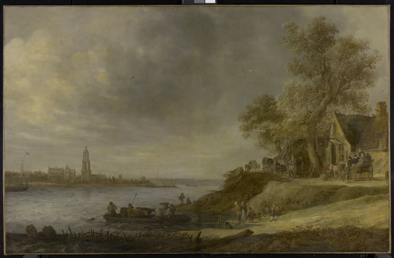 Uitzicht op Rhenen, 1641 door Jan Josephsz van Goyen