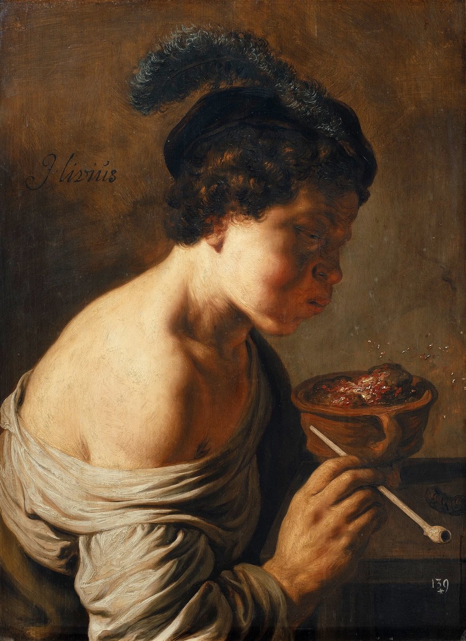 Een jongere blaast op kolen. door Jan Lievens