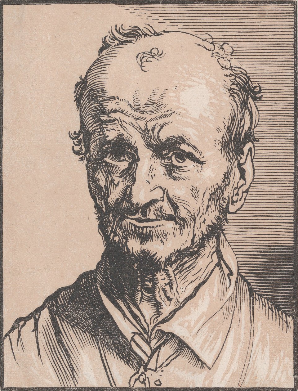 Borstbeeld van een man, 17e eeuw door Jan Lievens