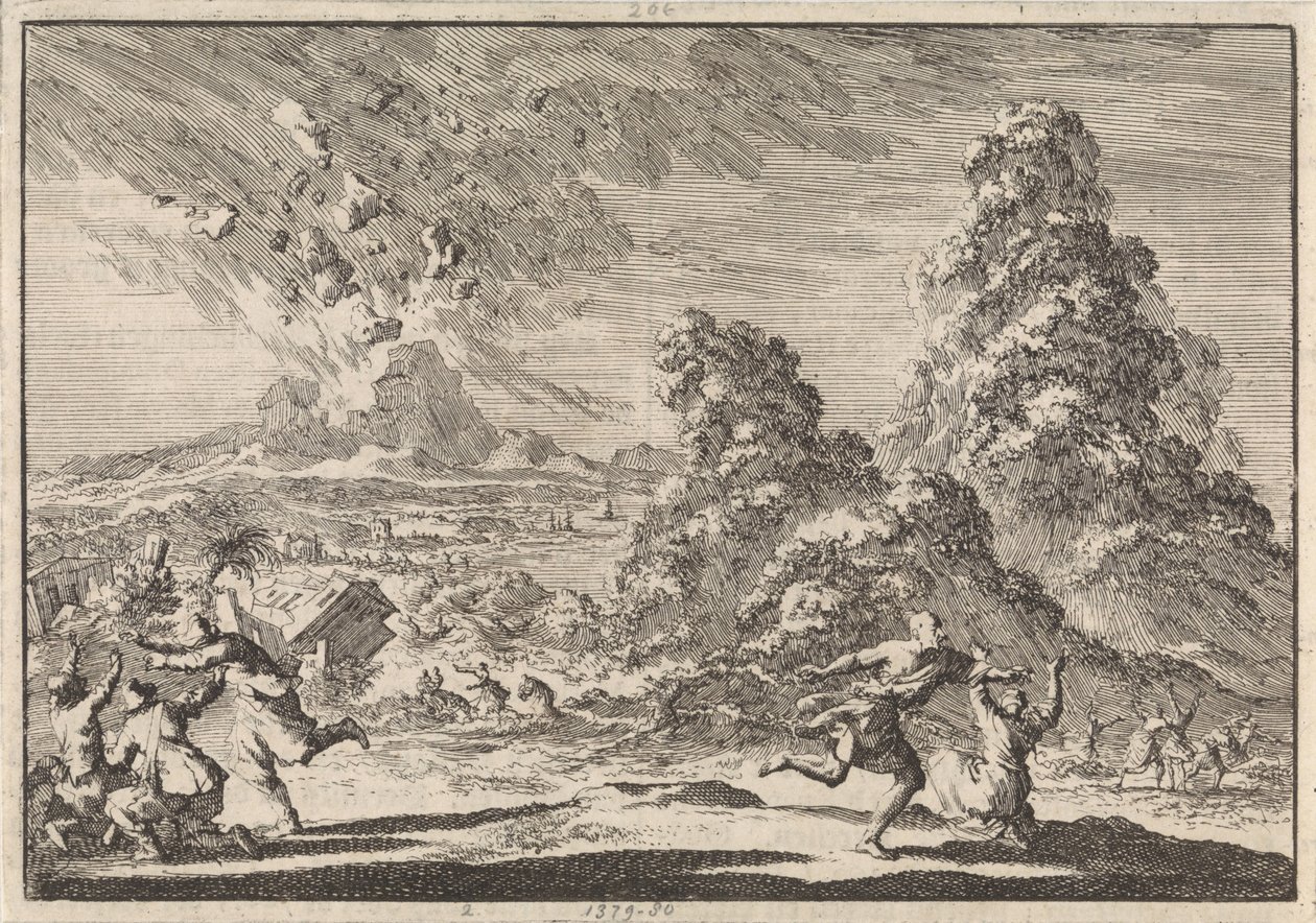 Aardbeving op Ambon, 1674 door Jan Luyken
