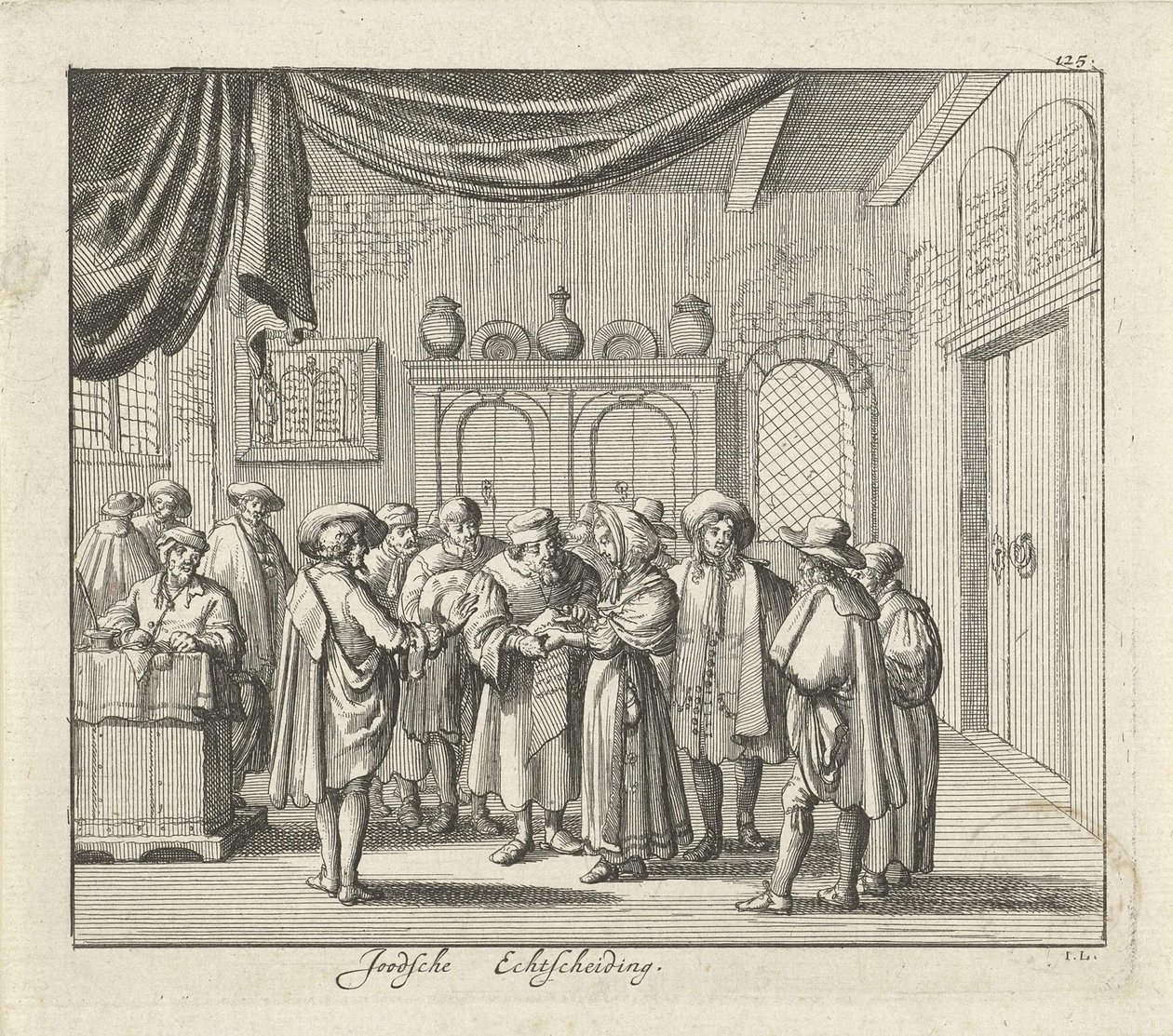Joodse echtscheiding door Jan Luyken
