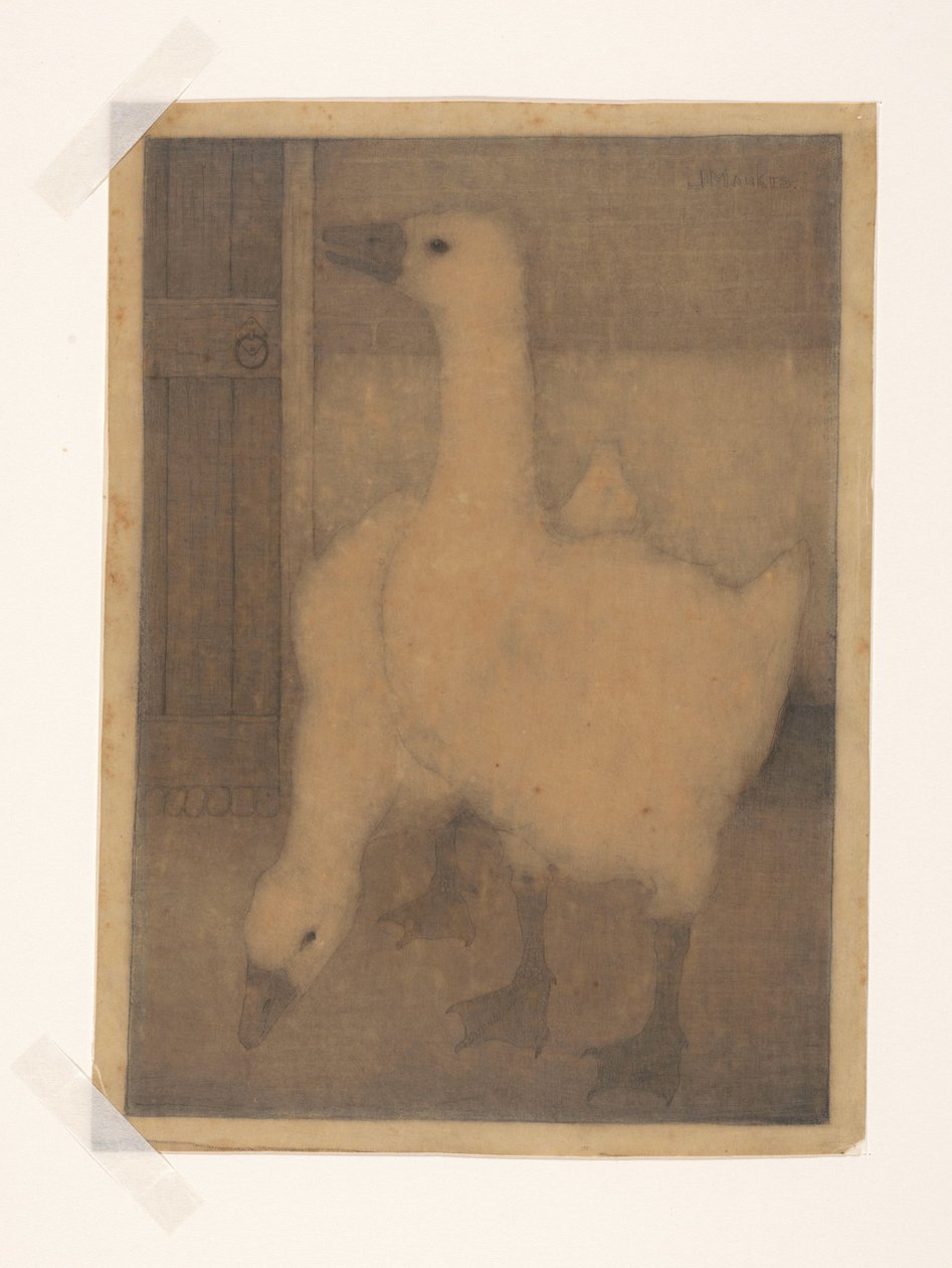 Twee ganzen door Jan Mankes