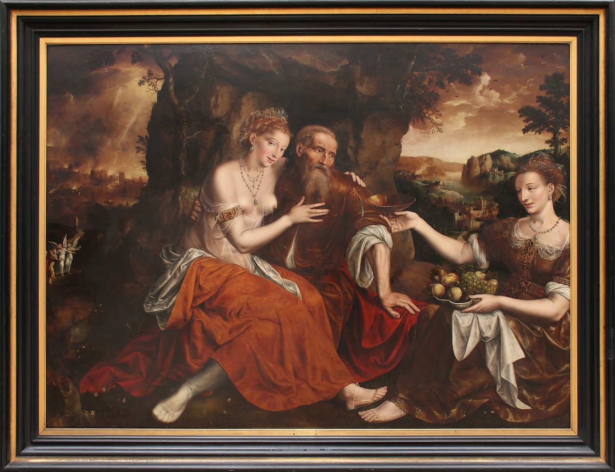 Lot en zijn dochters door Jan Matsys