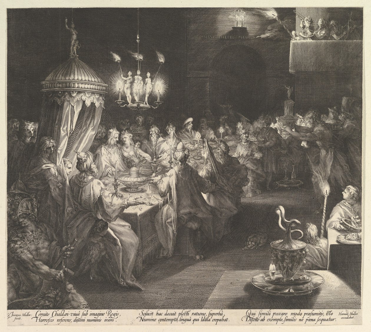 Balthazars Feest, ca. 1624 door Jan Muller