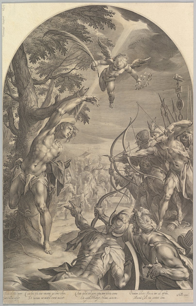 Martelaarschap van St. Sebastian door Jan Muller