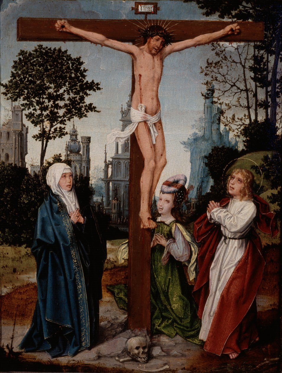 Kruisiging, ca. 1510-15 (olieverf op paneel) door Jan Provoost