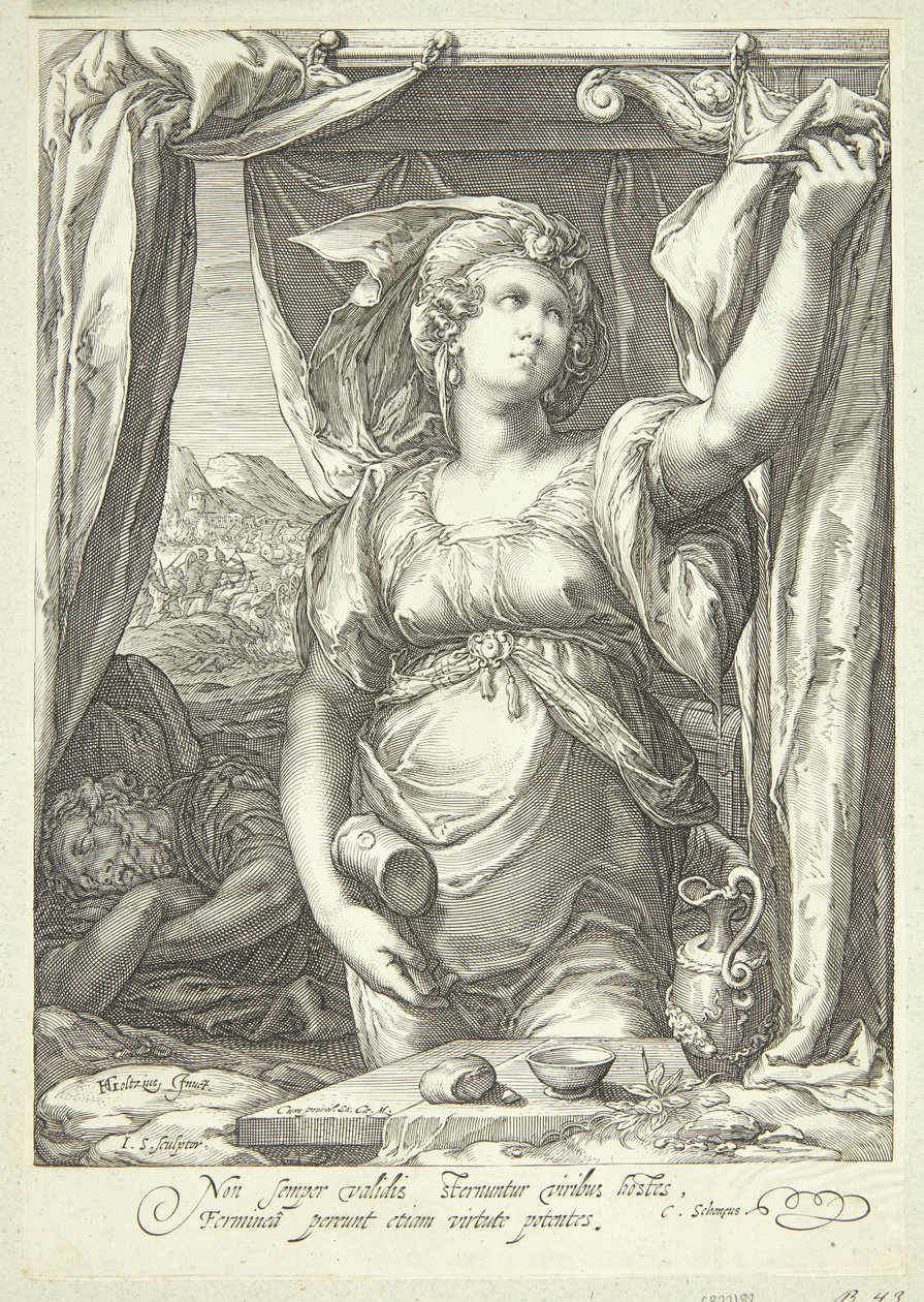 Jael en Sisera door Jan Saenredam