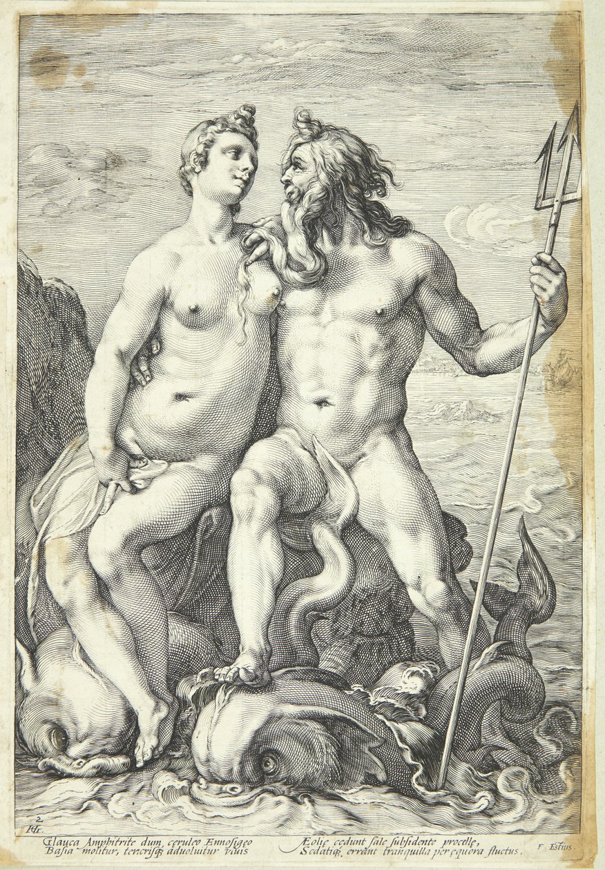 Neptunus en Amfitrite door Jan Saenredam