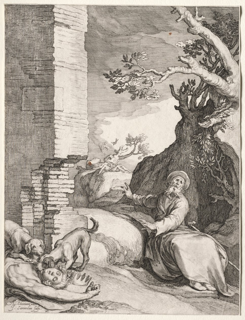 De voorspelling van Ahijah, 1604 door Jan Saenredam