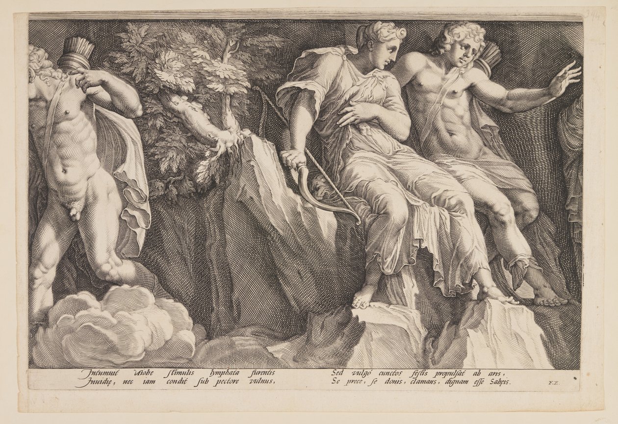 De straf van Niobe (Plaat 3) door Jan Saenredam