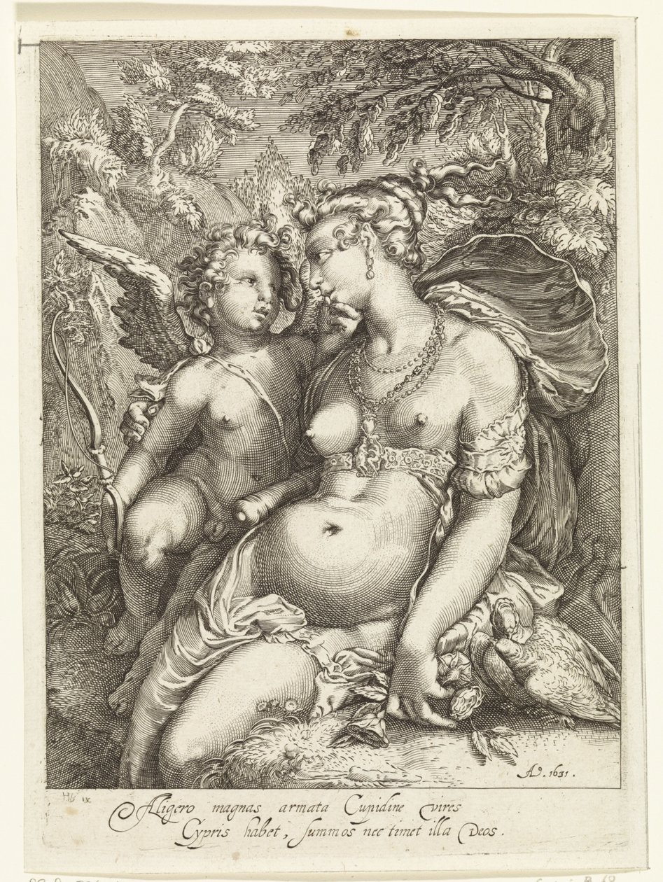 Venus en Amor door Jan Saenredam