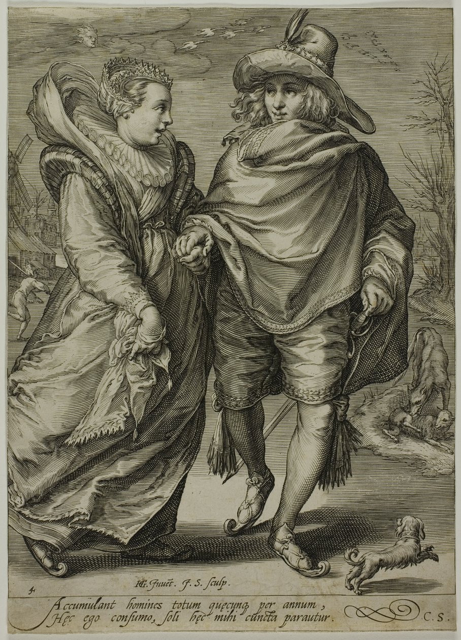 Winter, uit De Vier Seizoenen door Jan Saenredam
