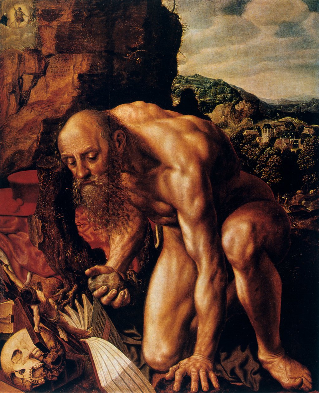 Sint Hiëronymus, 1543 door Jan Sanders van Hemessen