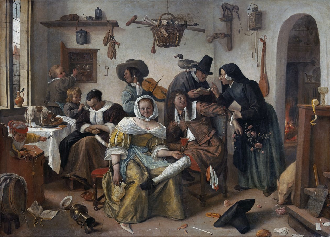 Beware of Luxury (“In Weelde Siet Toe”) door Jan Steen