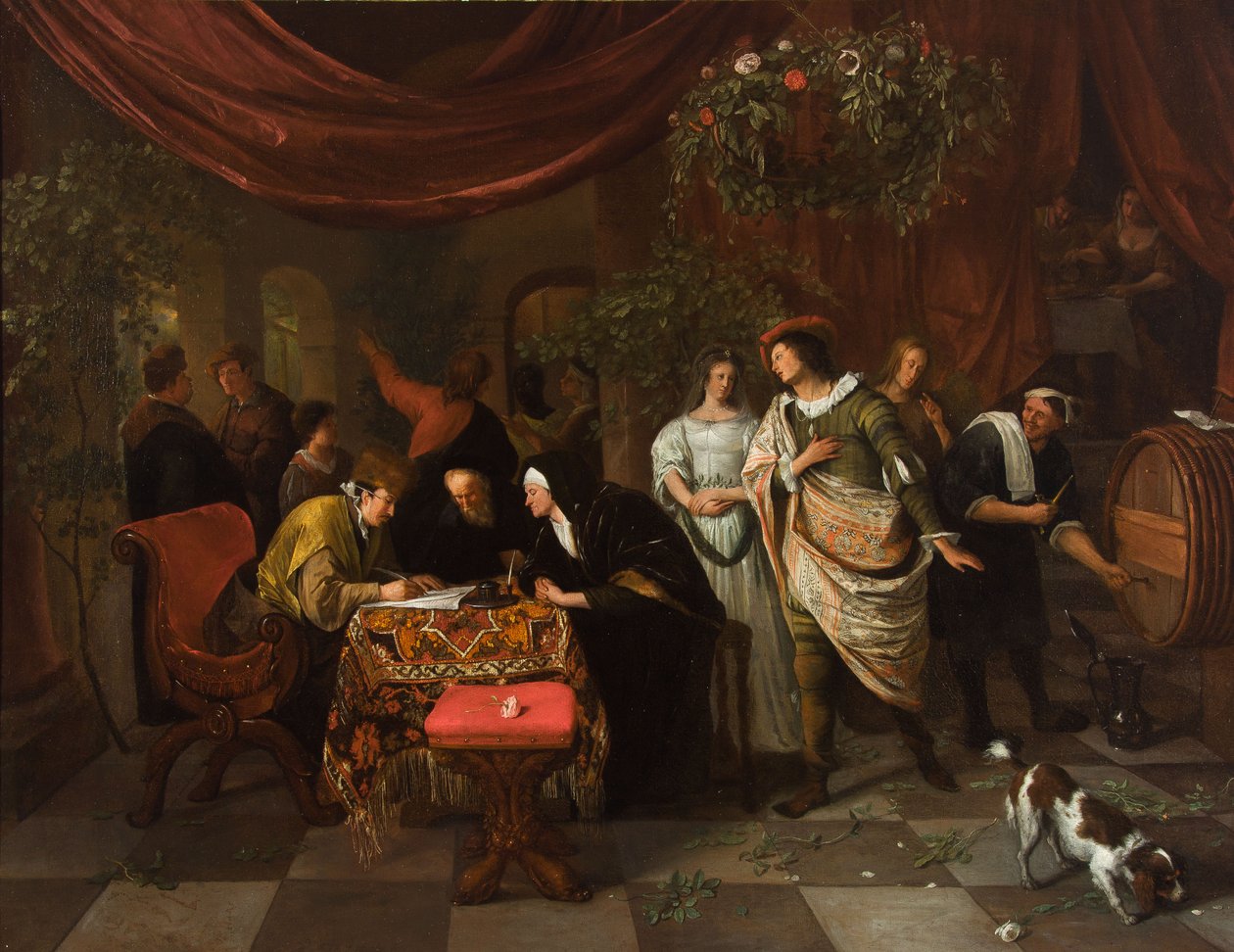 Het huwelijk van Tobias en Sarah door Jan Steen