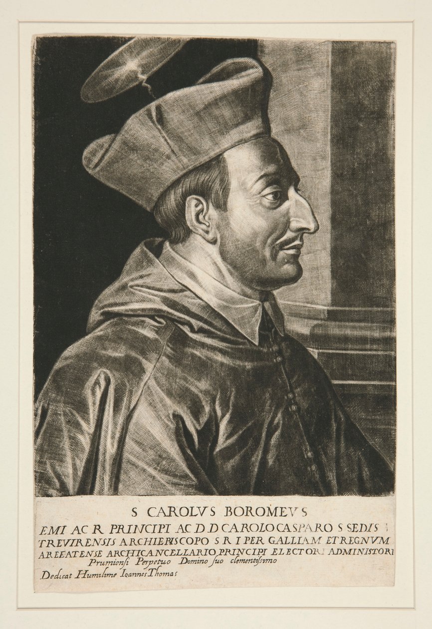 Portret van Sint Charles Borromeo door Jan Thomas