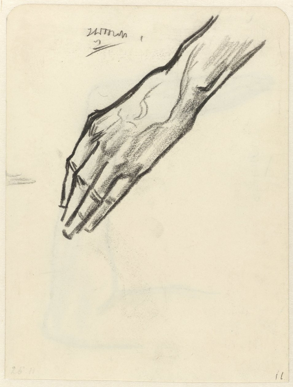 Studie van een hand door Jan Toorop