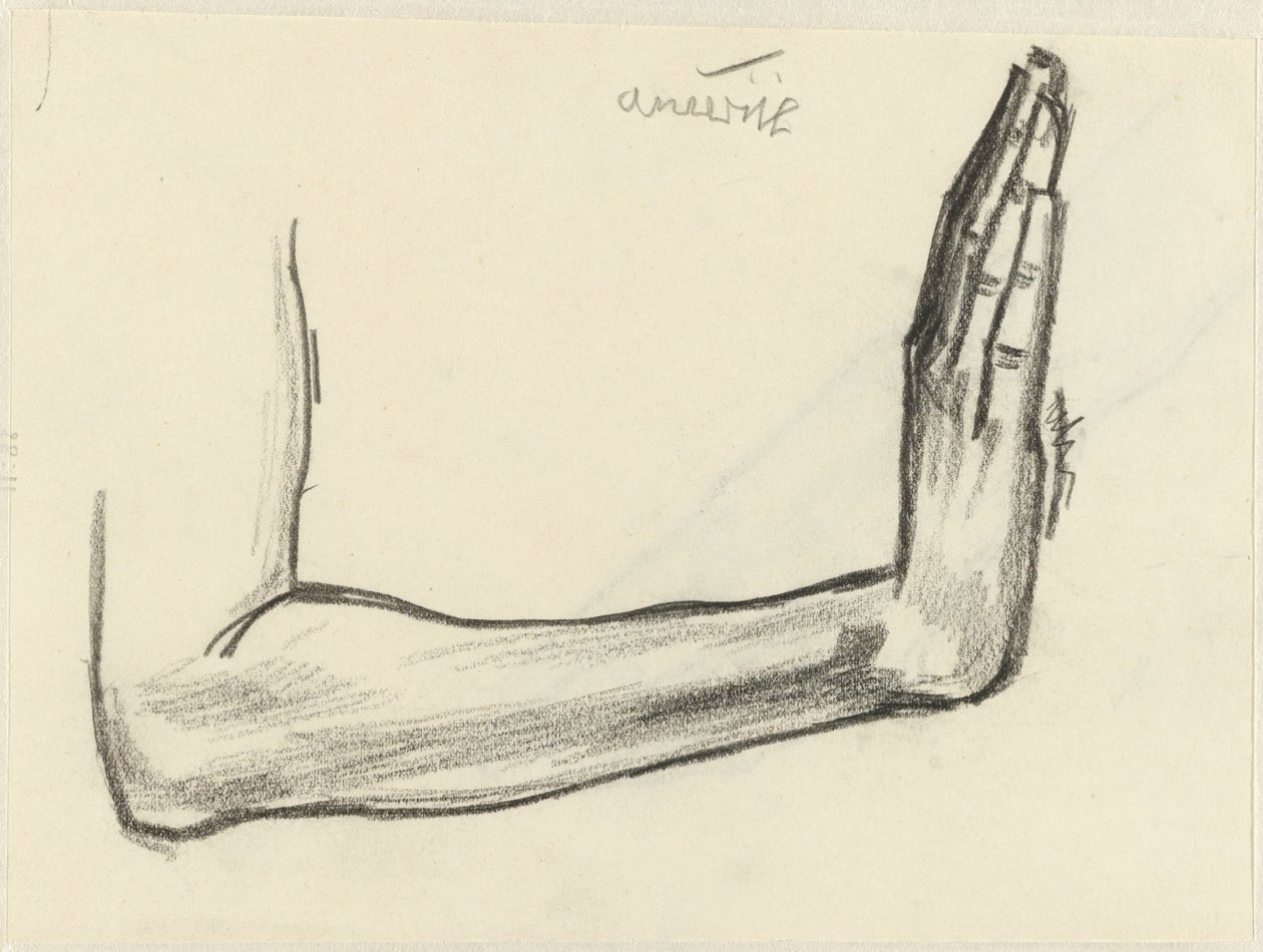 Studie van een onderarm door Jan Toorop