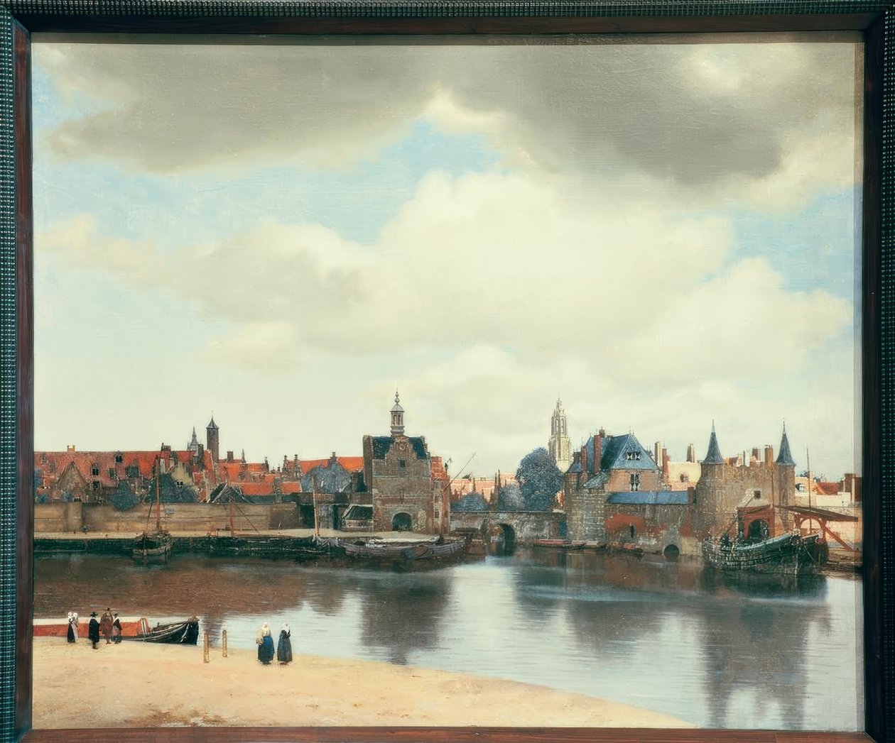Gezicht op Delft door Jan Vermeer van Delft