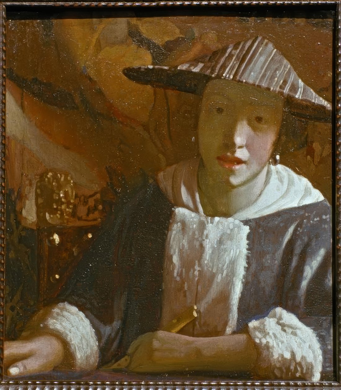 Meisje met fluit door Jan Vermeer van Delft