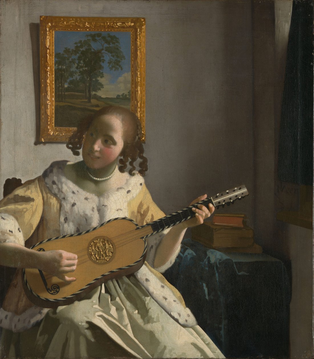 De gitaarspeler door Jan Vermeer van Delft