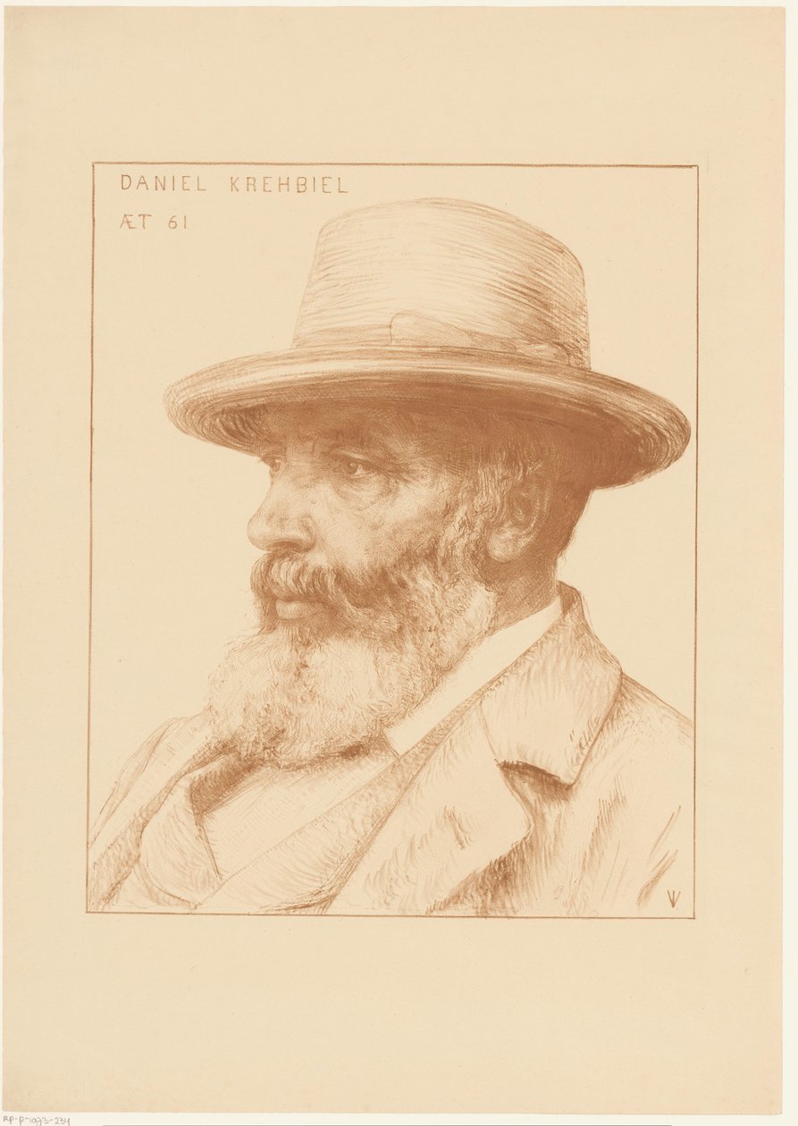Portret van Daniel Krehbiel door Jan Veth