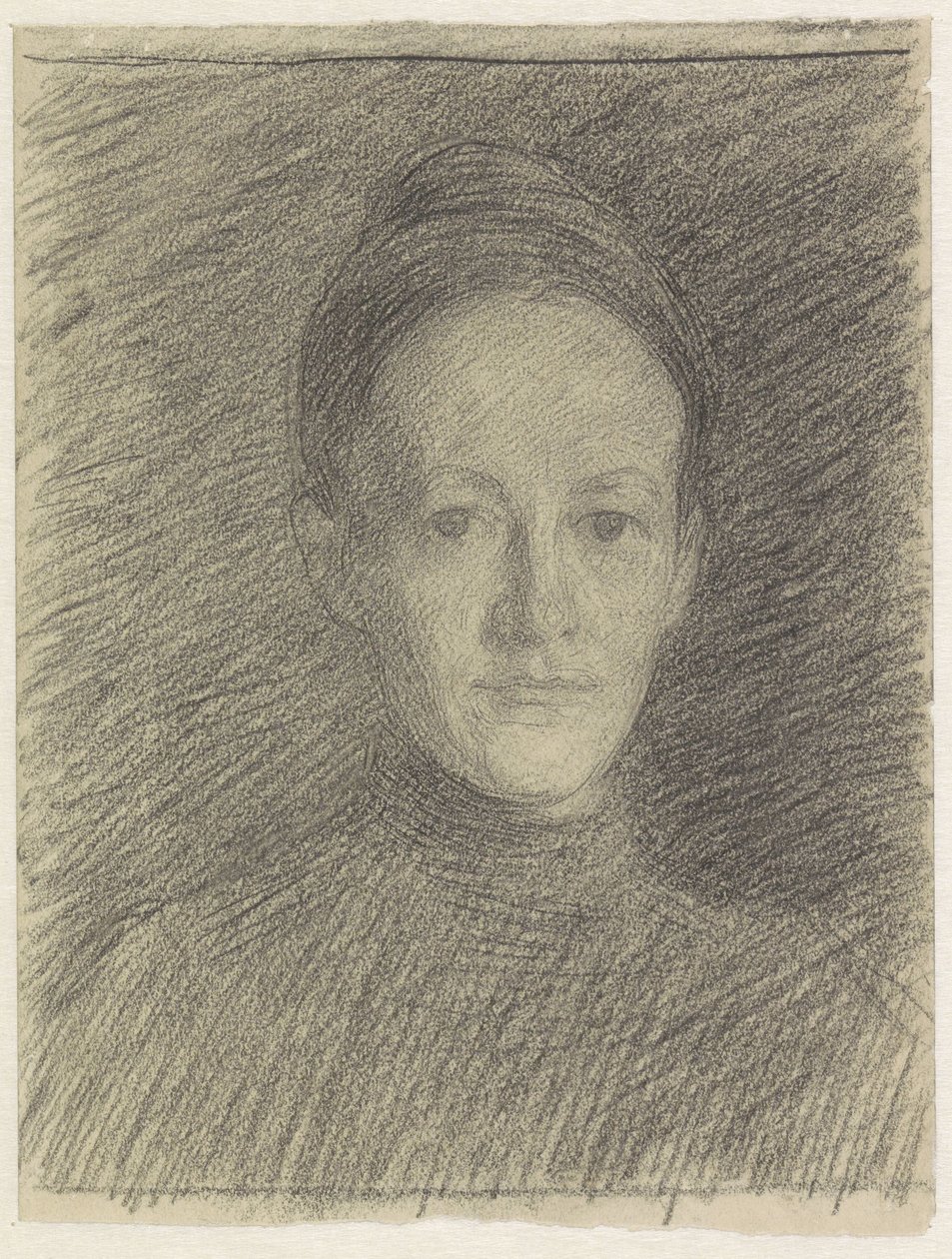 Portret van mejuffrouw C.J. Veth door Jan Veth