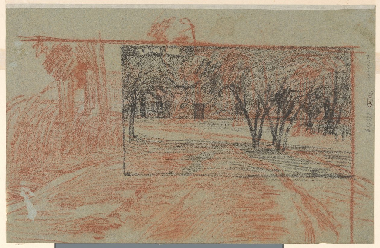 Twee landschapsstudies, door elkaar door Jan Veth