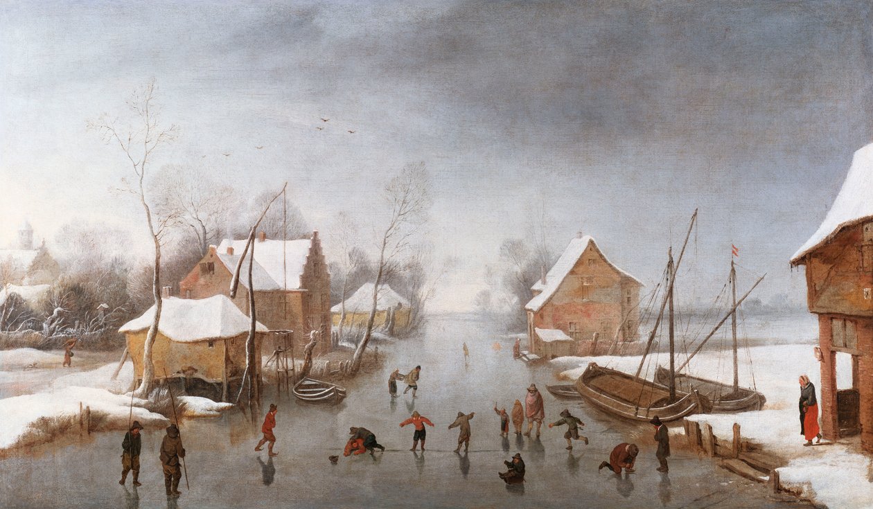 Een Winter Rivierlandschap door Jan Wildens