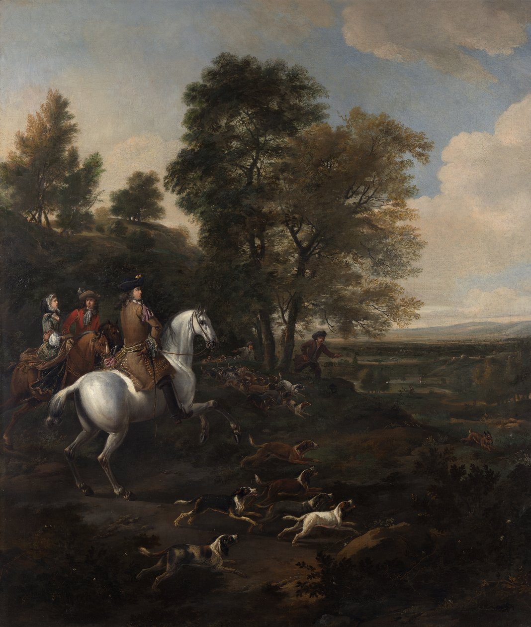 Hazenjacht, c.1690 door Jan Wyck