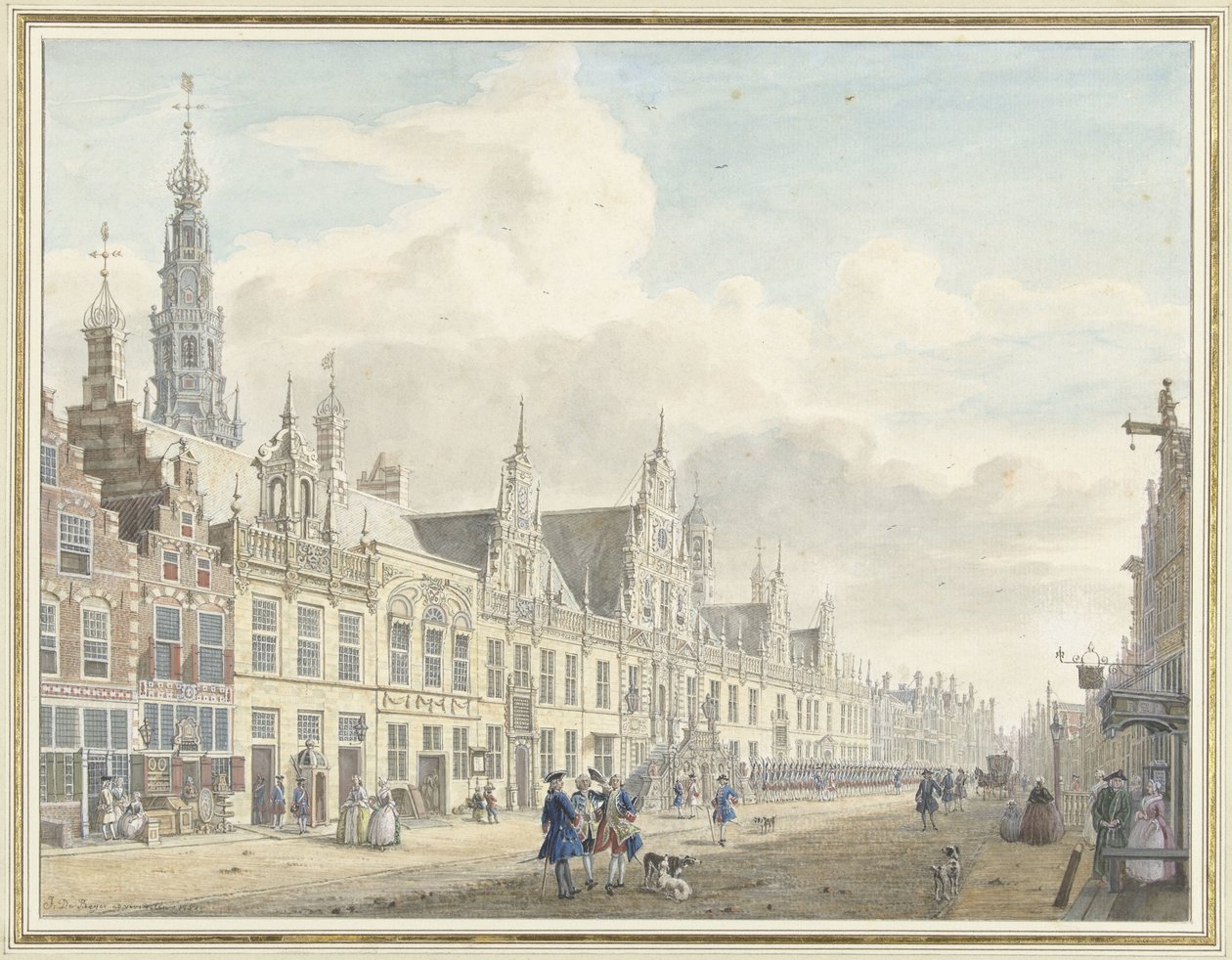 Het stadhuis van Leiden door Jan de Beijer