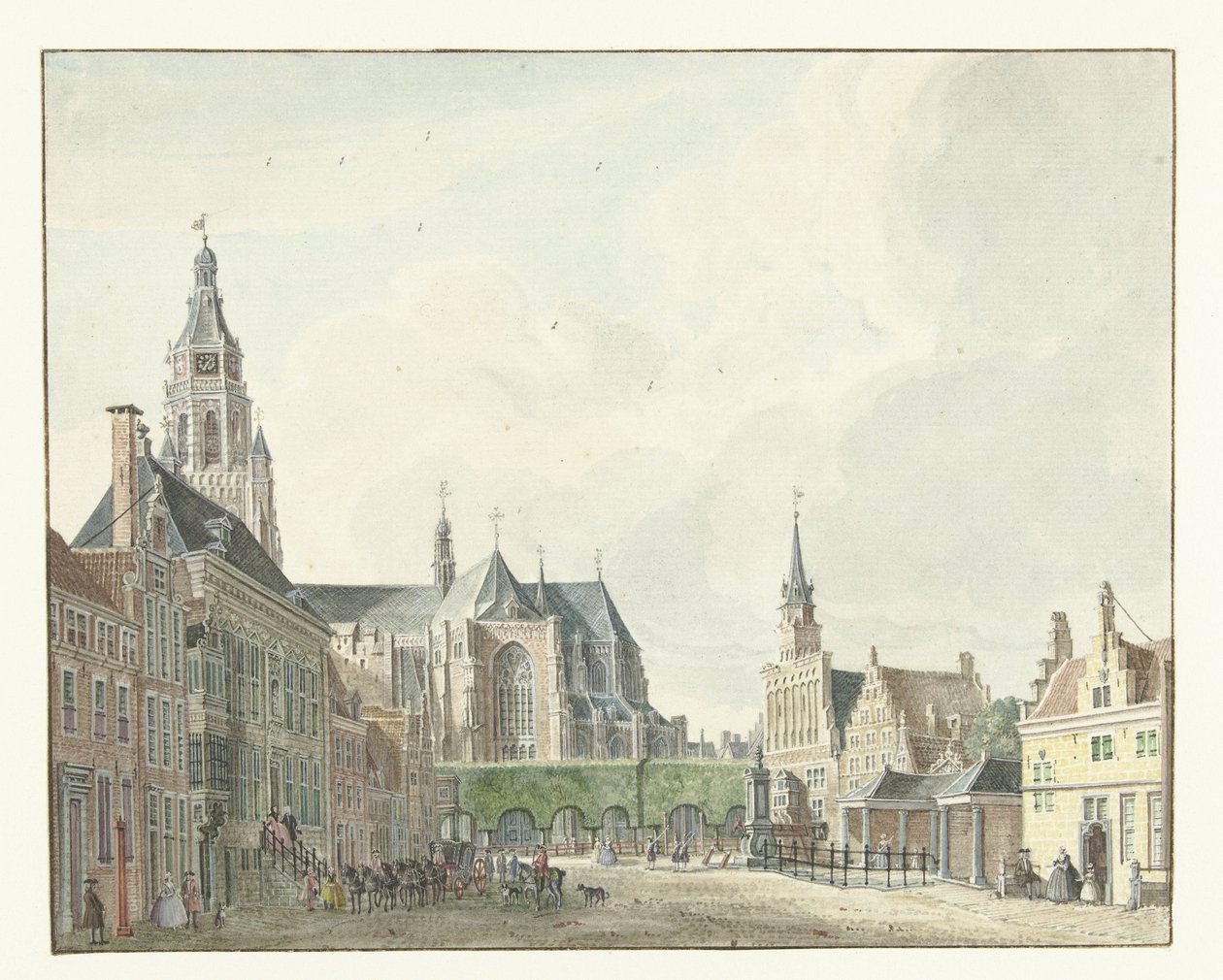 Markt te Arnhem door Jan de Beijer