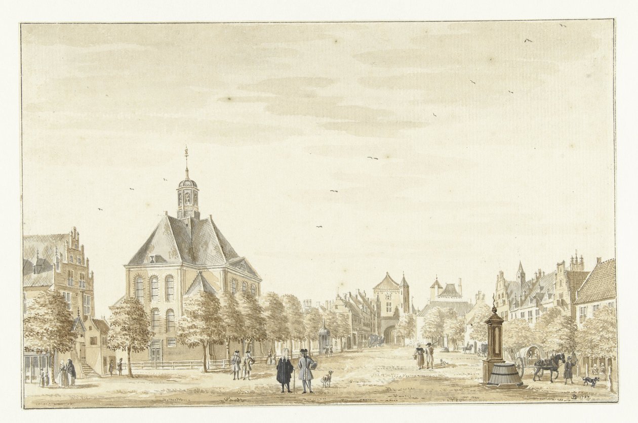 Markt te Emmerik door Jan de Beijer