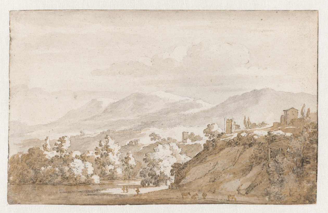 Bergachtig landschap in Italië door Jan de Bisschop
