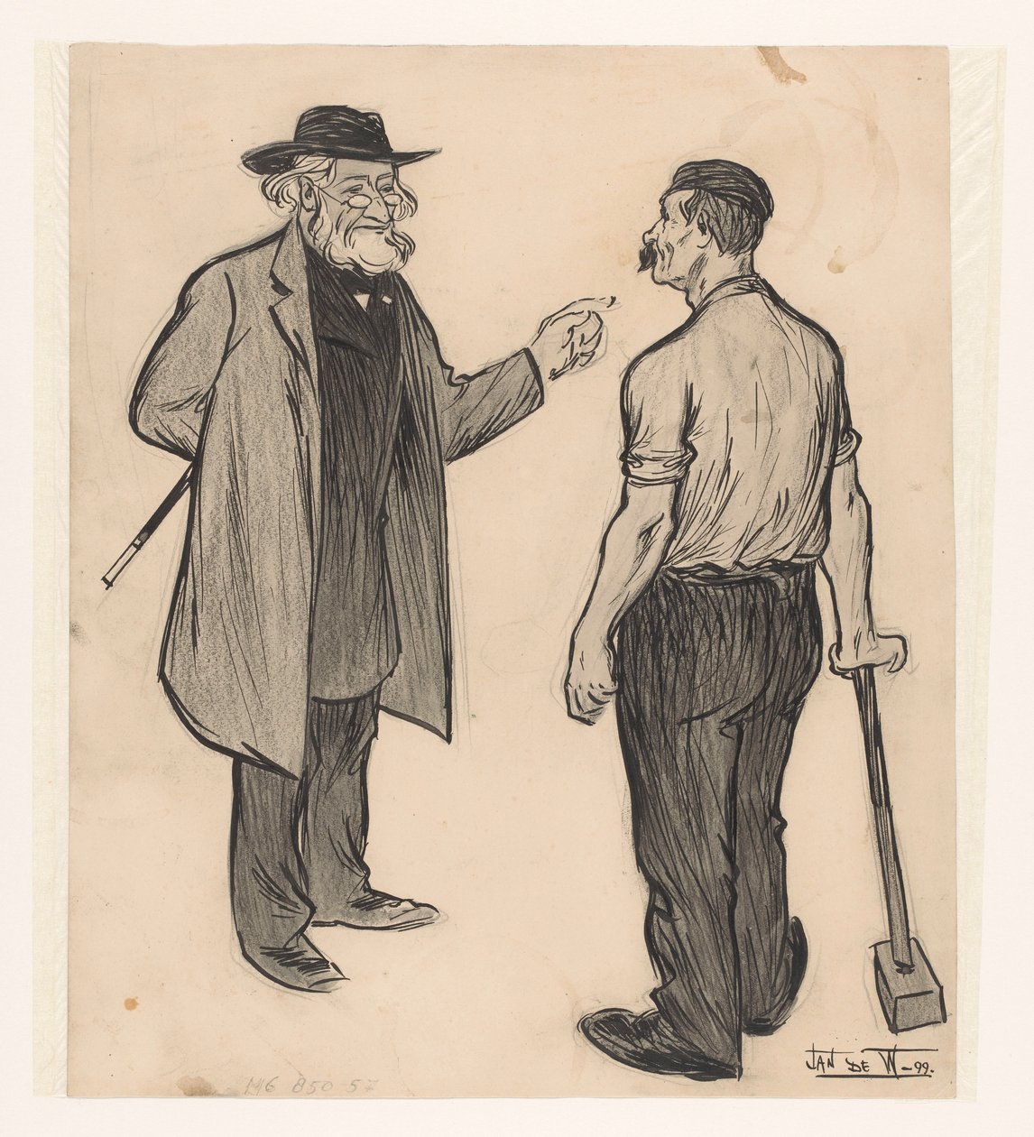 Marxist en Arbeider door Jan de Waardt (signed by artist)