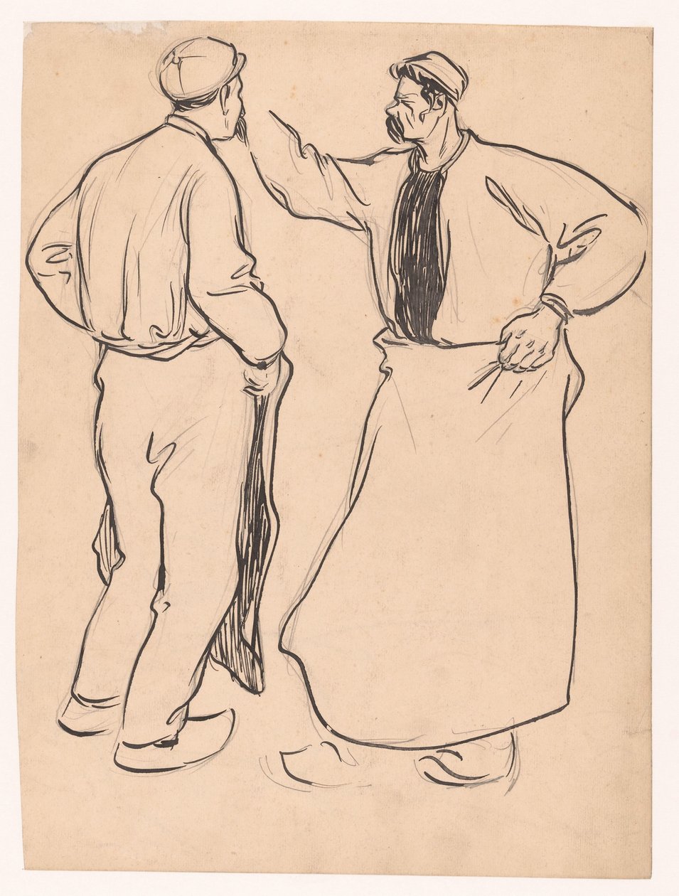 Twee studies van een man door Jan de Waardt