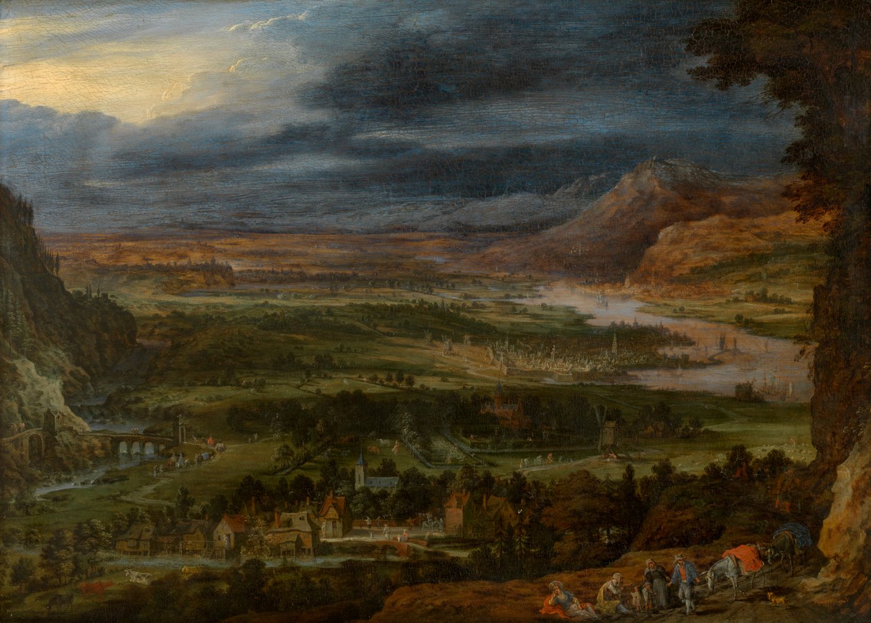 Landschap door Jan the Elder Brueghel