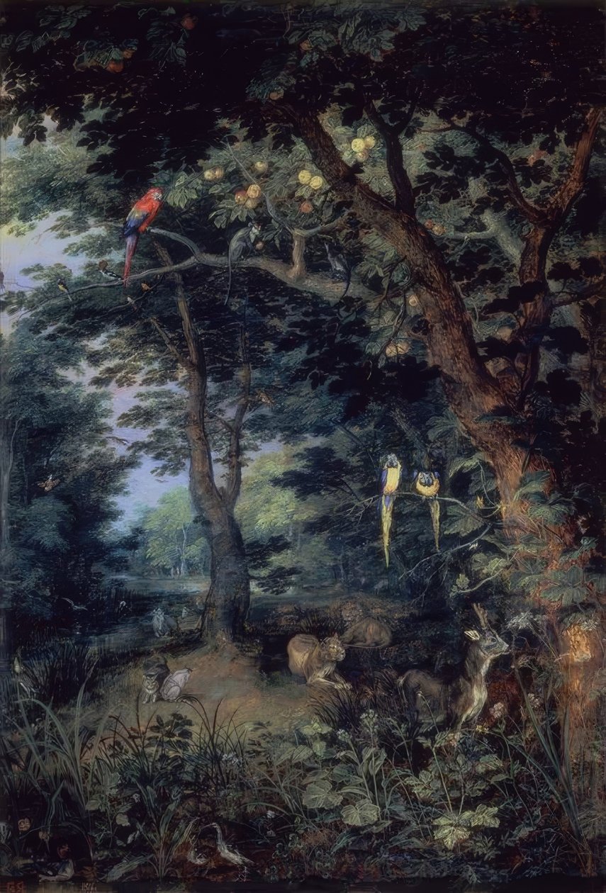 Het aardse paradijs door Jan the Elder Brueghel