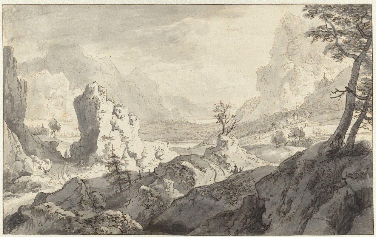 Imaginaire berglandschap door Jan van Aken