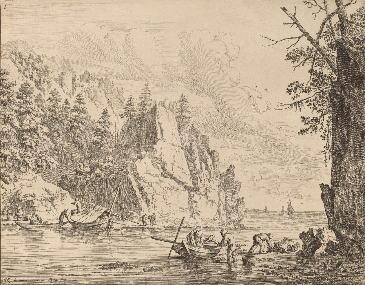 Uitzicht op de Rijn door Jan van Aken