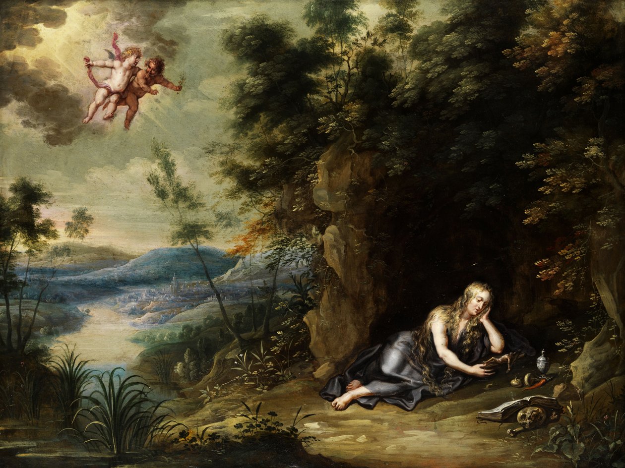 Maria Magdalena als kluizenaar door Jan van Balen