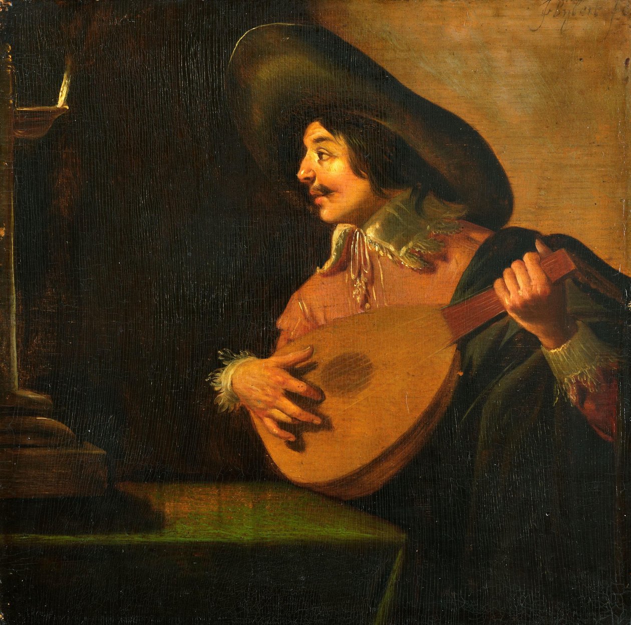 De luitspeler door Jan van Bijlert