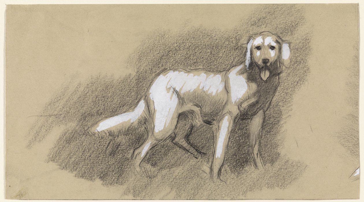 Staande hond door Jan van Essen