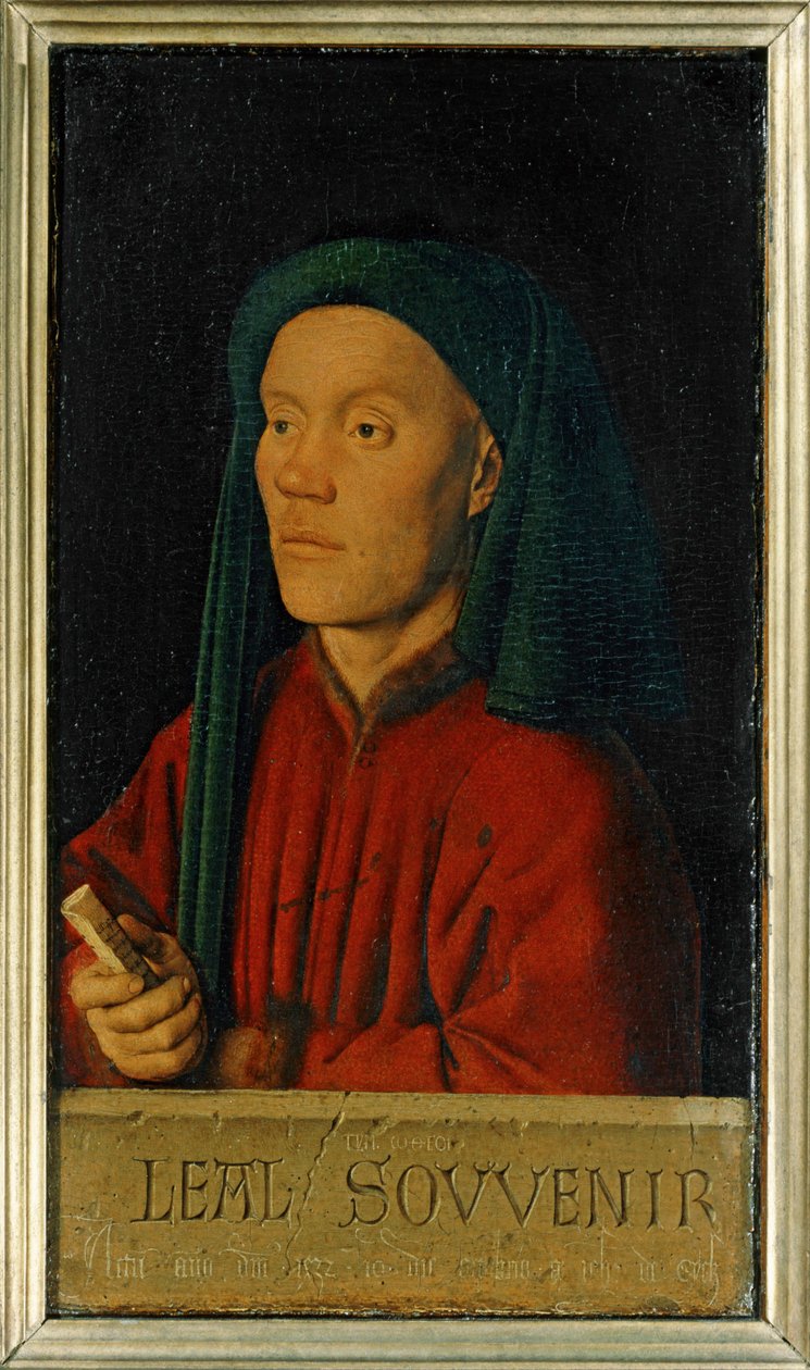 Portret van een jonge man ... door Jan van Eyck