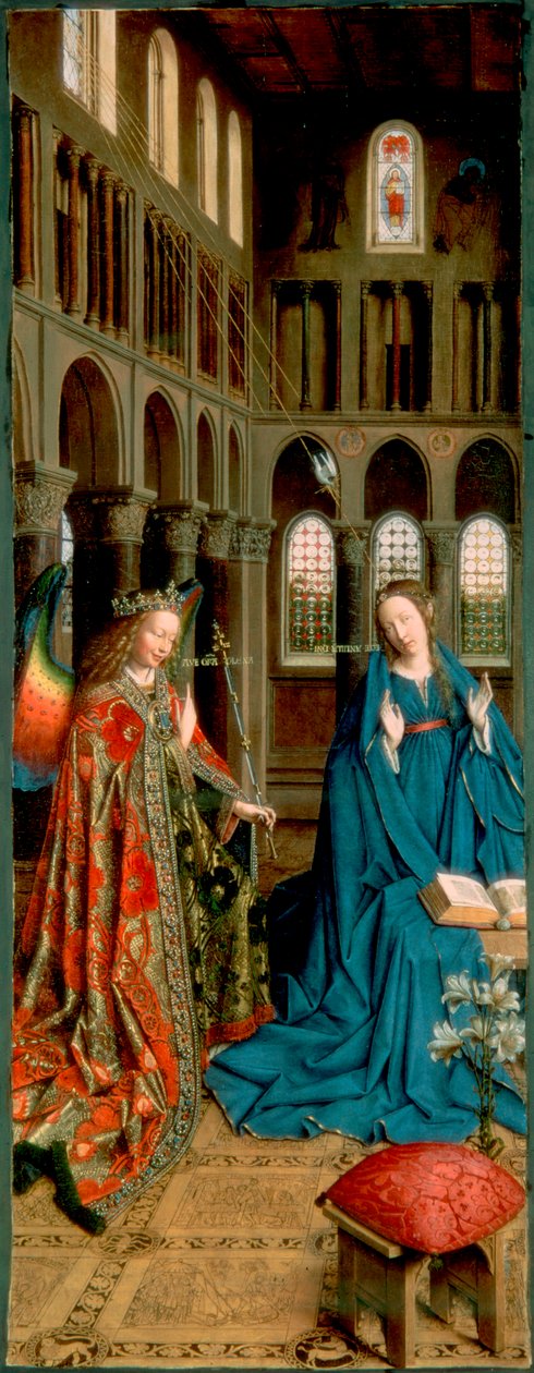 De Aankondiging, 1434-1436 door Jan van Eyck