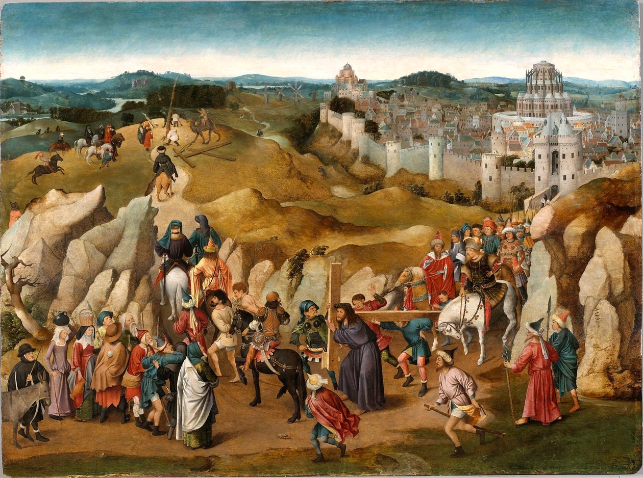 De weg naar Calvarie, ca. 1505-1510 door Jan van Eyck