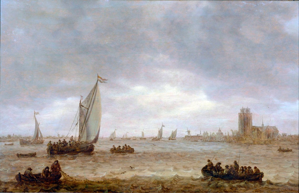 Maasmonding, Dordrecht. door Jan van Goyen
