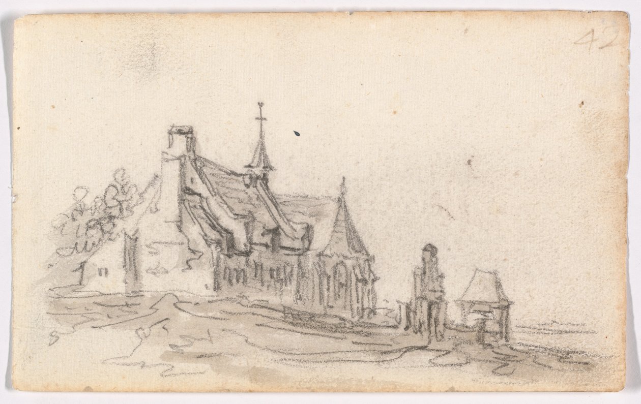 Lepelaarshuis in Kleef door Jan van Goyen